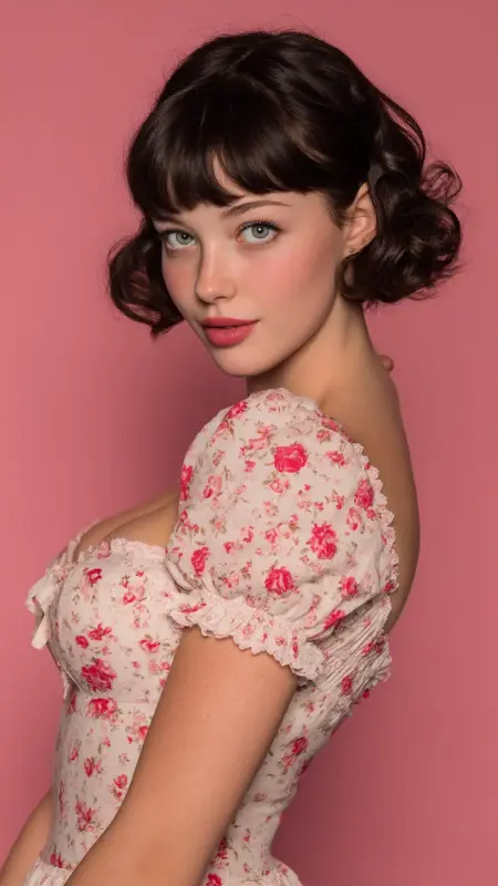 Vintage Bob with Finger-Coiled Ends - Vintage bob hairstyle