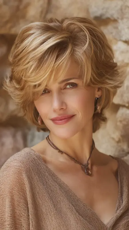 Voluminous Crown Layered Cut - Sassy hair older women