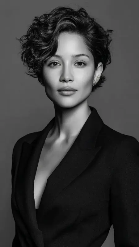 Voluminous Crown Permed Pixie - Permed pixie hairstyles