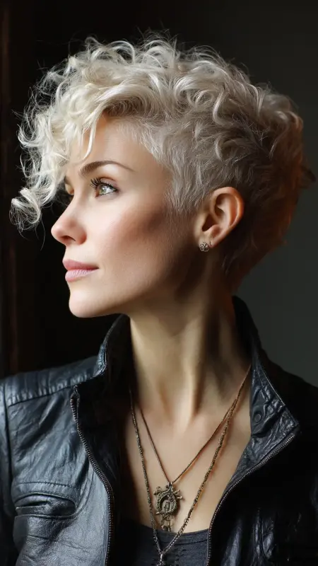 Voluminous Crown Pixie - Short curly pixie haircuts
