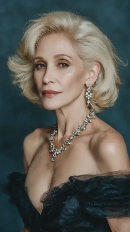 Voluminous Shoulder-Length Cut with Lifted Crown - Shoulder Length Haircuts For Women Over 60