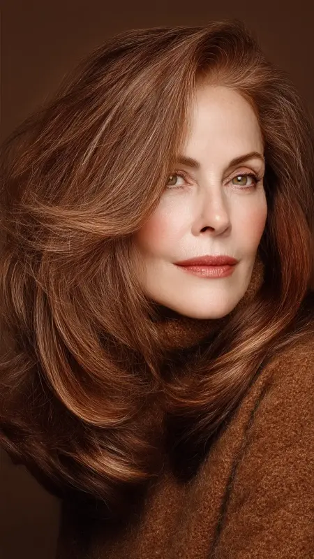 Warm Toffee Brown - Hair color ideas for women over 50
