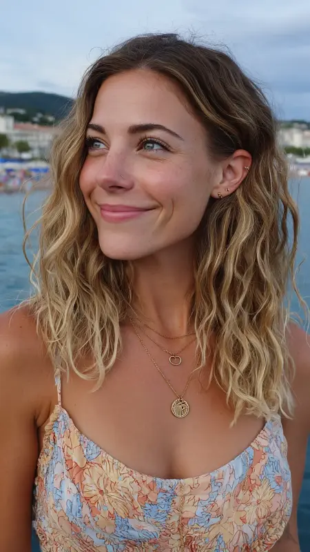 Wavy Mid-Length with Balayage - Youthful haircuts