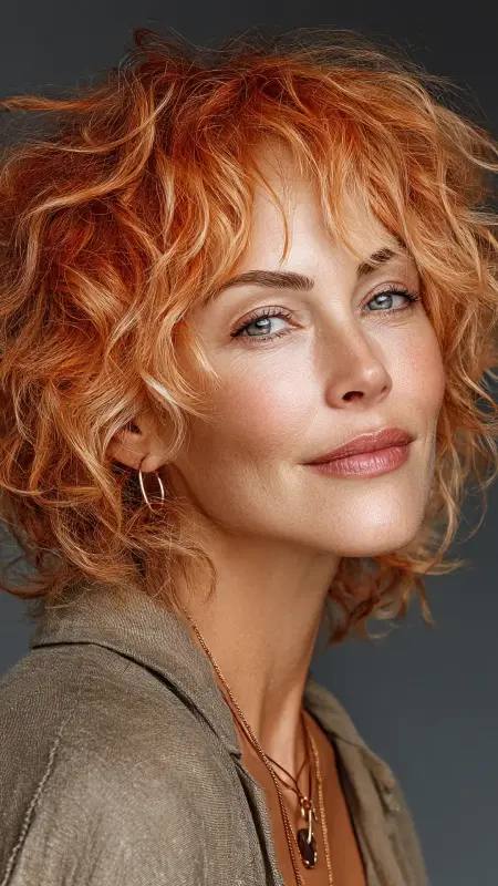 Wavy Shag - Short hairstyles for women over 60 with wavy hair