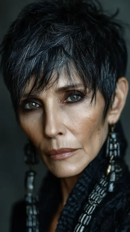 Wet Look Pixie - Short pixie hairstyles for older women