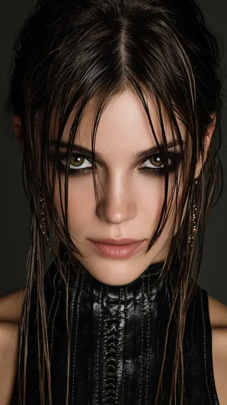 Wet-Look Straight Hair - Straight Hairstyles