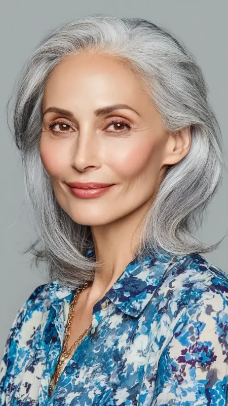 Wispy Side-Swept Bangs - Hairstyles for 80 year old women