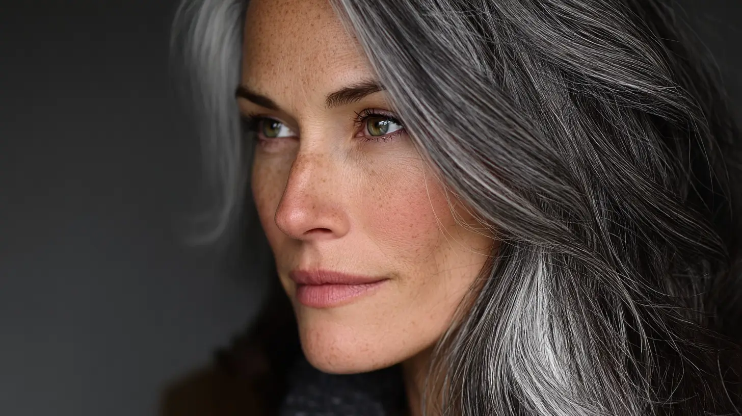 cover grey hair with highlights 2