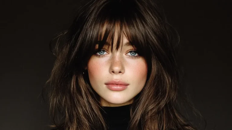 long straight hair with curtain bangs 3