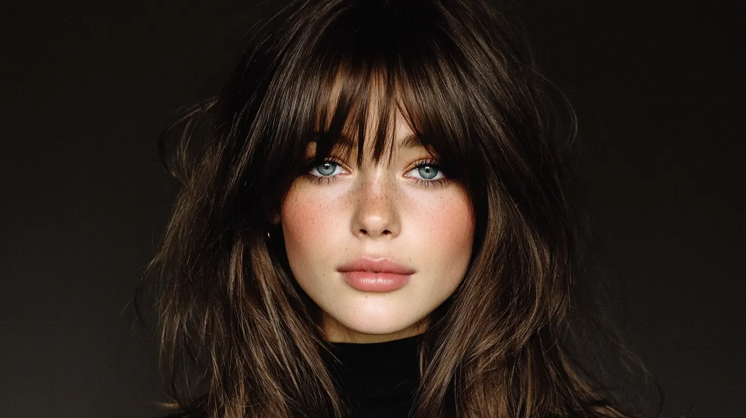 long straight hair with curtain bangs 3