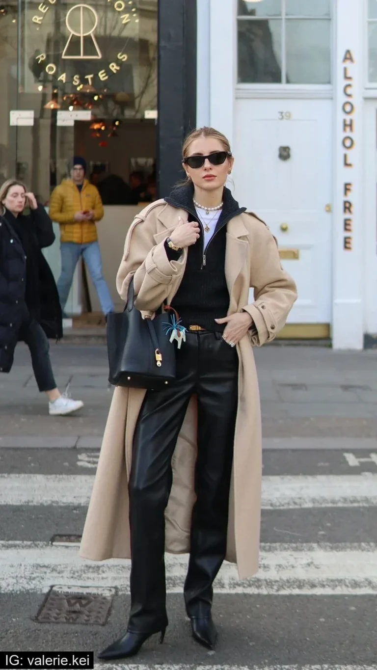 leather pants outfit 1