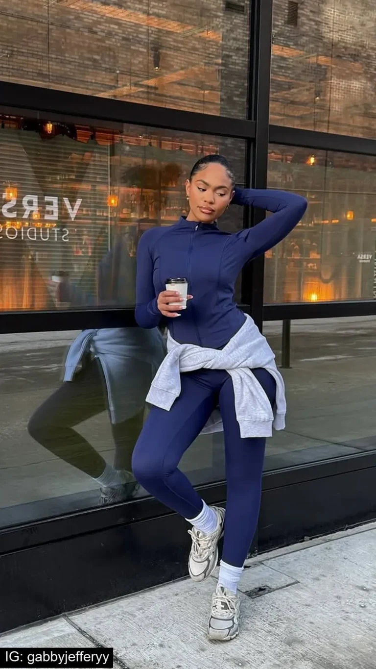 navy leggings outfit 1