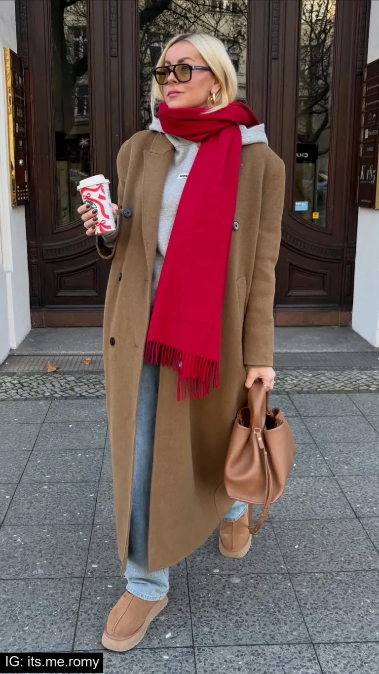 red scarf outfit 1