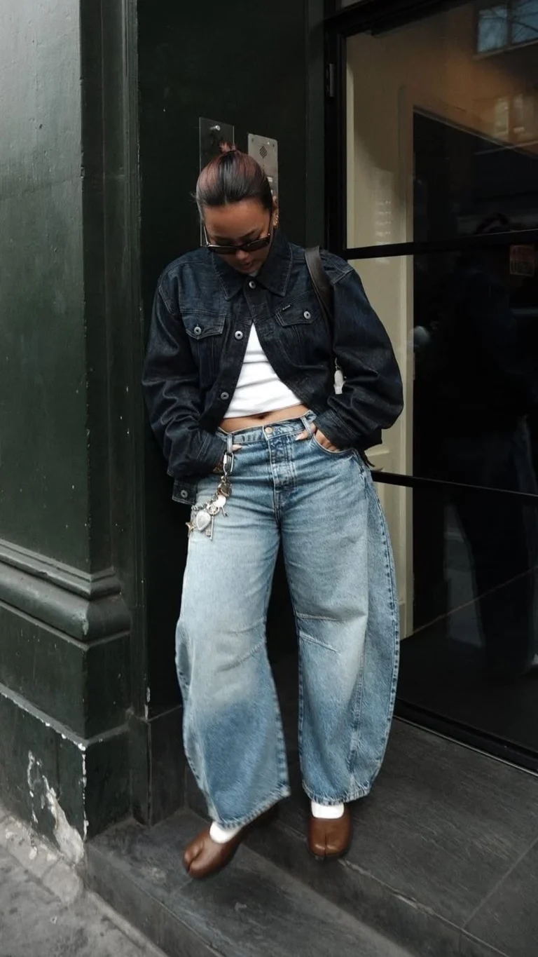 wide leg jeans outfit 1