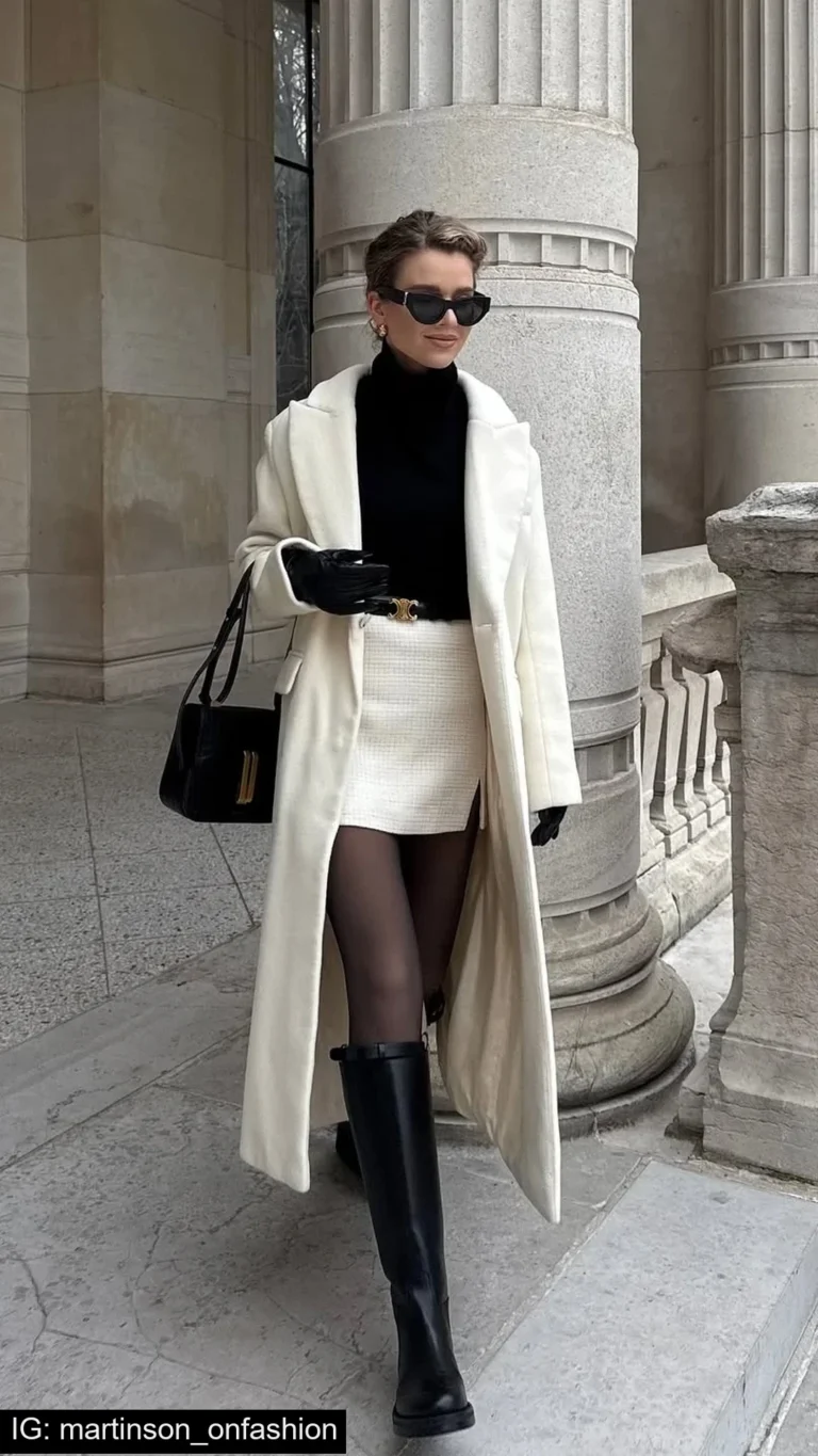winter skirt outfit 1