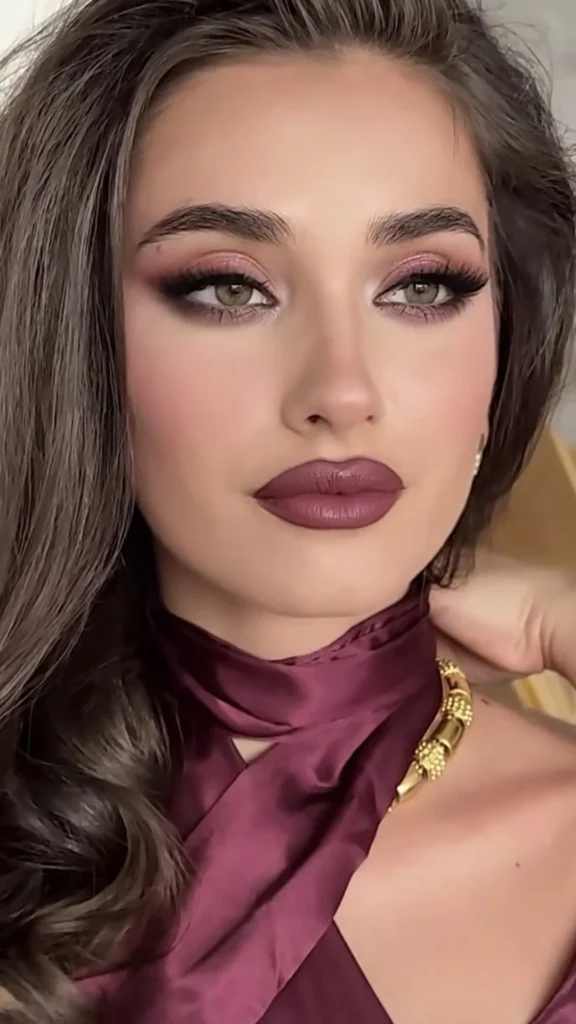 Gorgeous 10+ Burgundy Makeup Look for Date Night Glam
