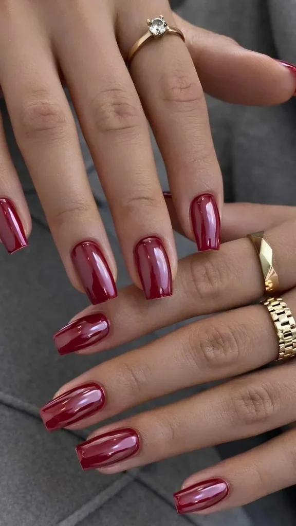 Juicy 5+ Cherry Chrome Nails That Pop