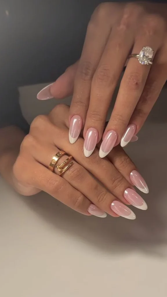 Trendy 10+ Chrome French Nails for a Modern Manicure