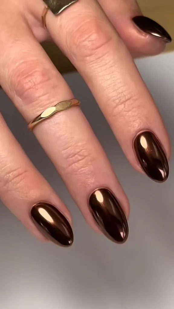 Coffee Chrome Nails: Trendy 5+ Warm Shades