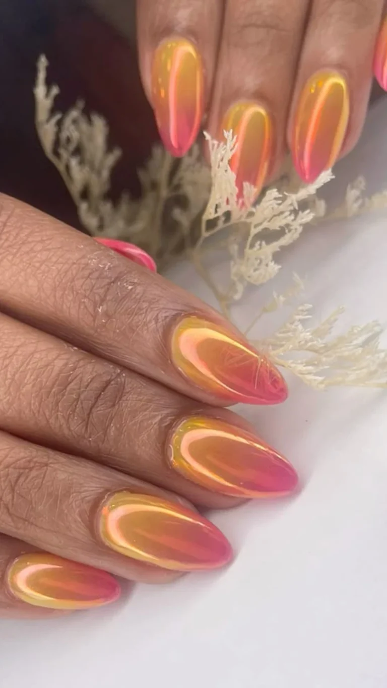 ombre chrome nails 1