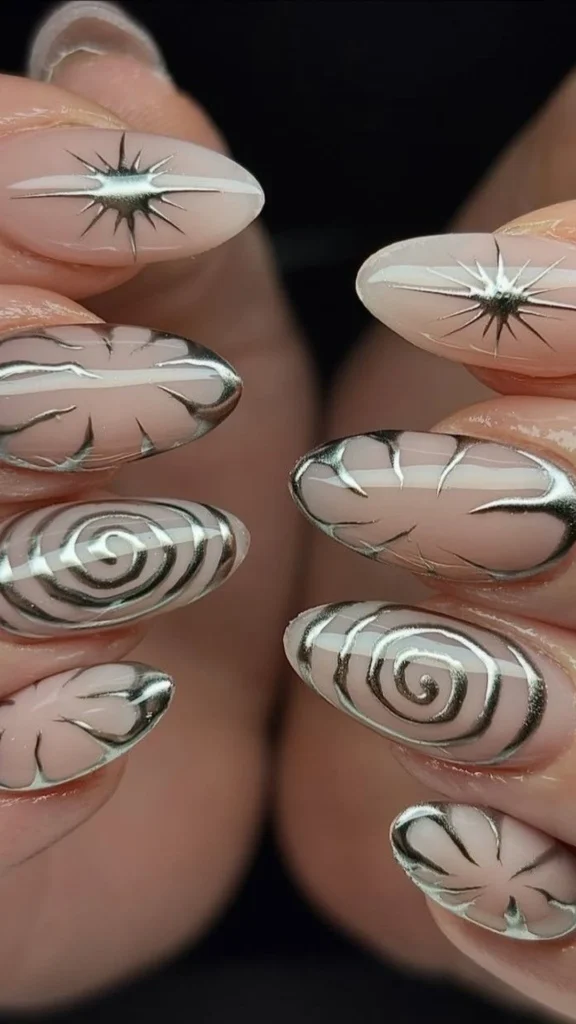 Chic 10+ Silver Chrome Nails That Shine Bright